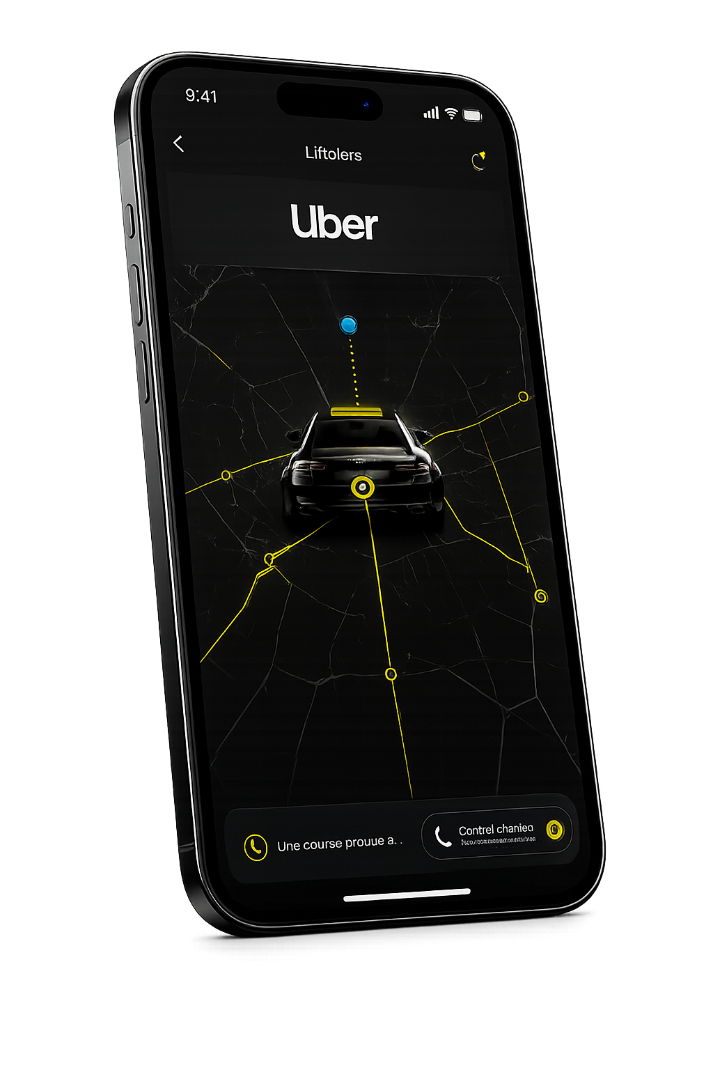 Application Uber sur smartphone — illustration commissions plateforme